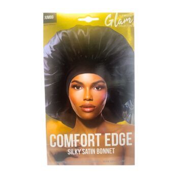 Comfort Edge Silky Satin Bonnet Jumbo - Midnight