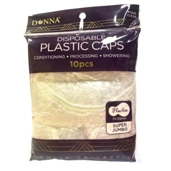 Disposable Plastic Caps Clear 10pk - Super Jumbo