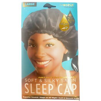 Soft & Silky Satin Sleep Cap - Argan & Black Castor Organic Oils