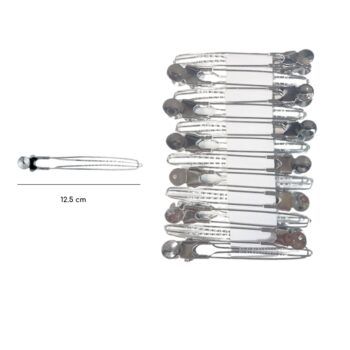 Duck Bill Clips, 12pk, 12.5cm STEEL WIRE