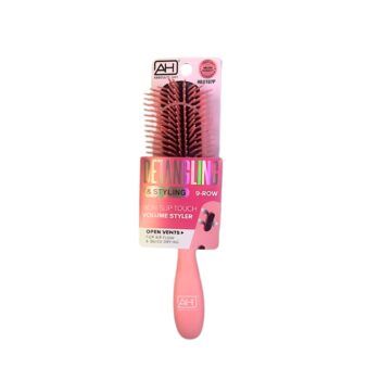 Detangling & Styling Brush 9-row Pink